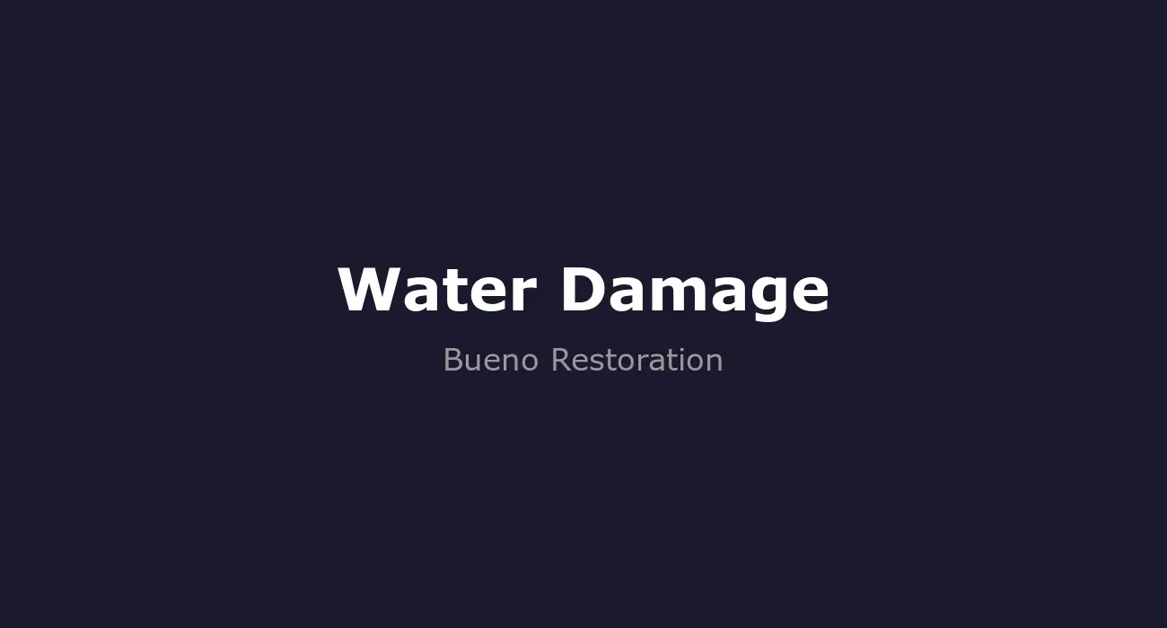 Water Damage Restoration